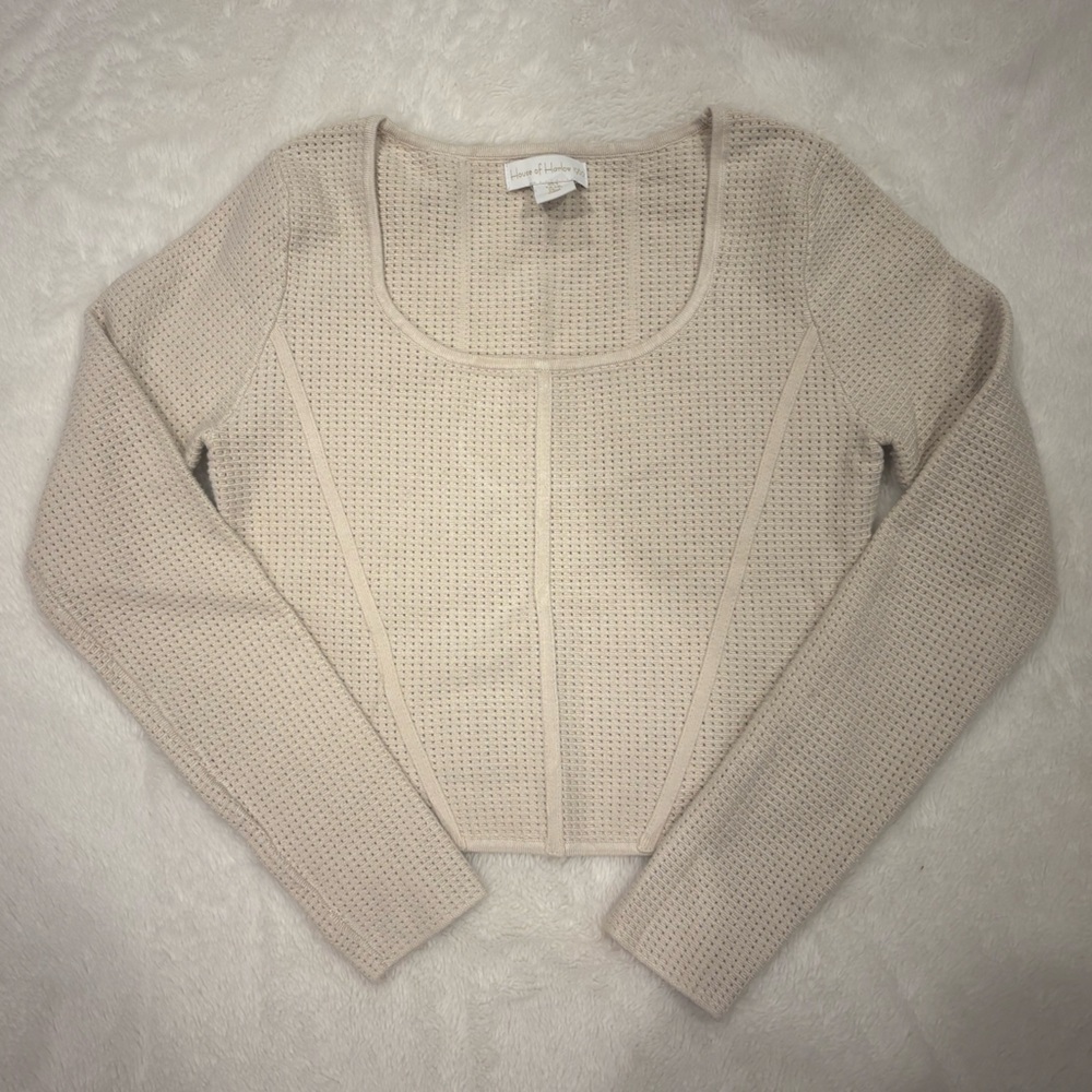 House of Harlow 1960 Cream Knit Top